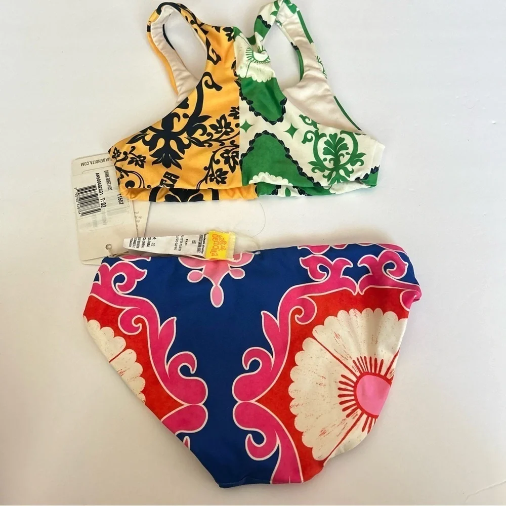 NWT Gianna Eames Girls Bikini 2 PC Set Colorful Patterned Size 2